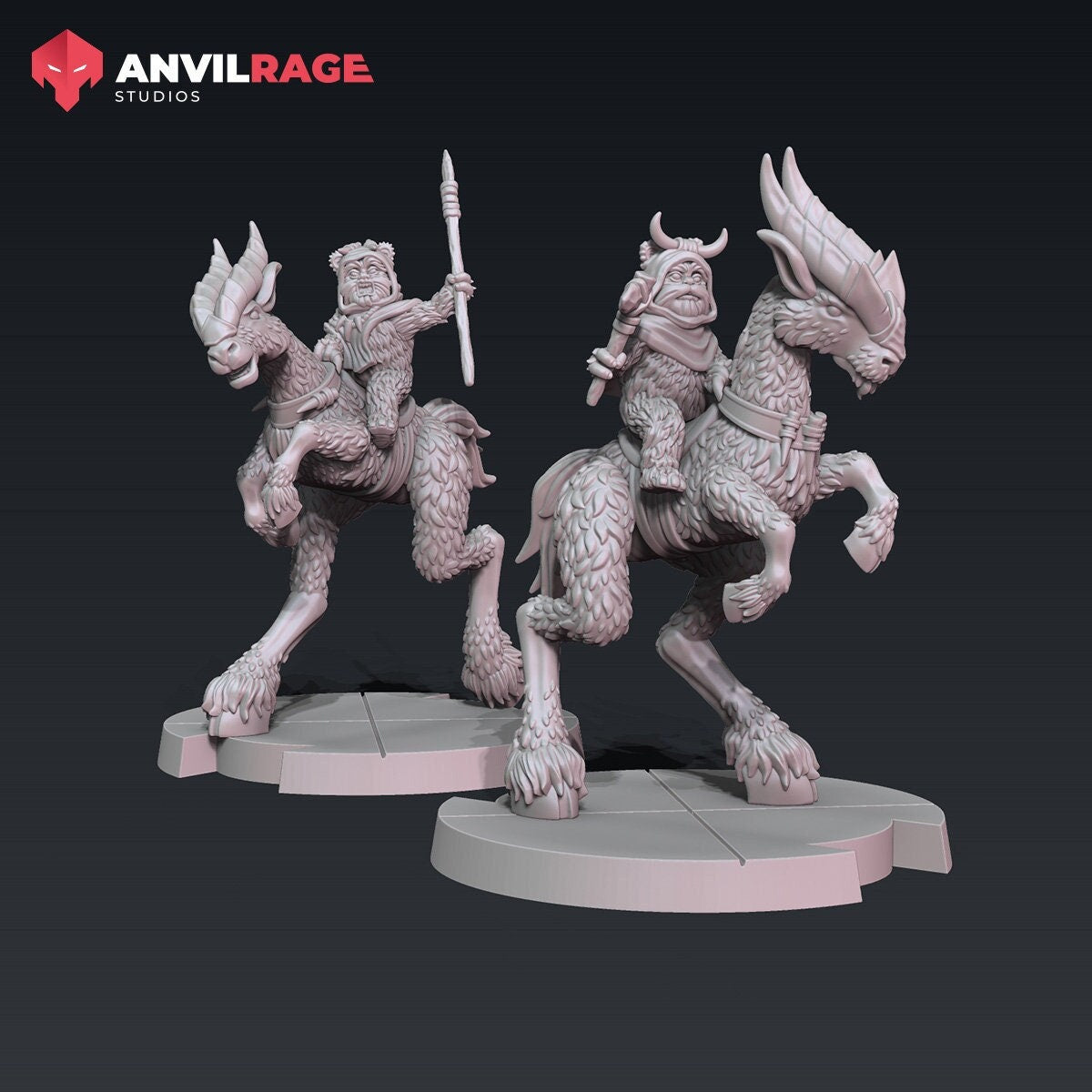 Guerrilla Bear Stag Riders - set of 2 (Sculpted by Anvilrage Studios)