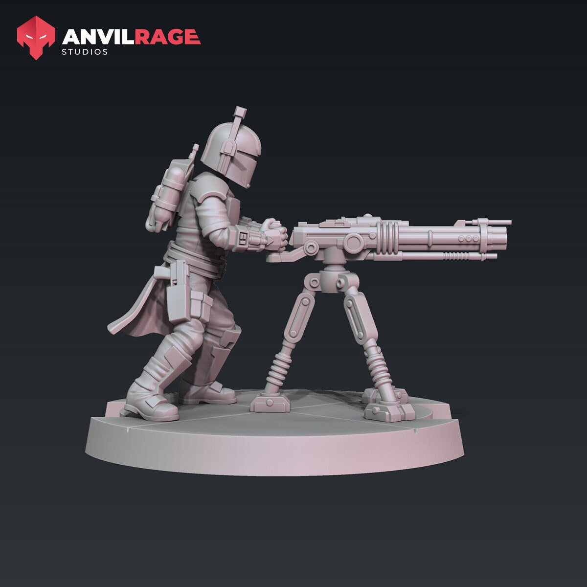 Old Way Mercenary Medium Blaster - 1 turret (Sculpted by Anvilrage Studios)
