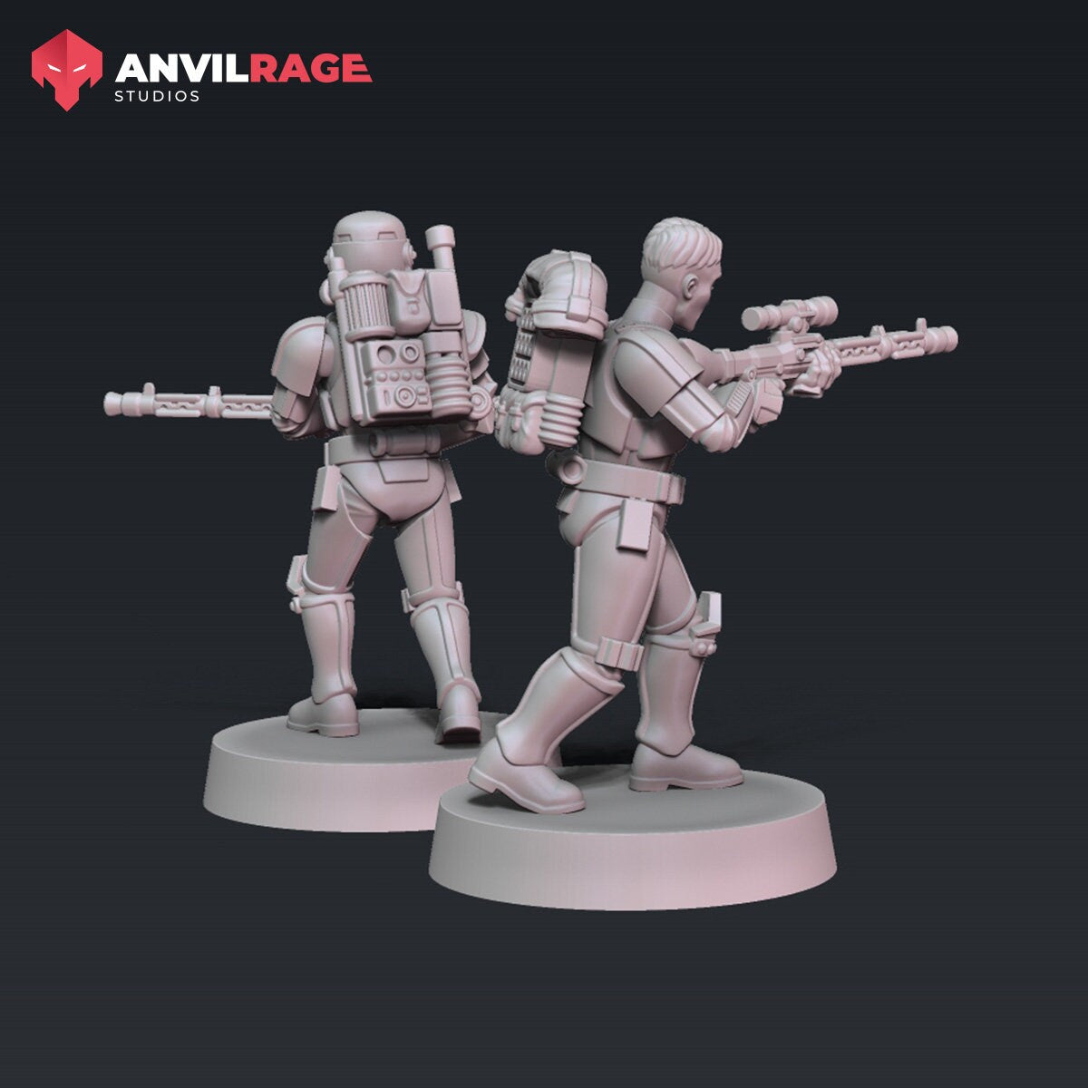 Remnant Stormsoldier Sniper - set of 2 (Sculpted by Anvilrage Studios)