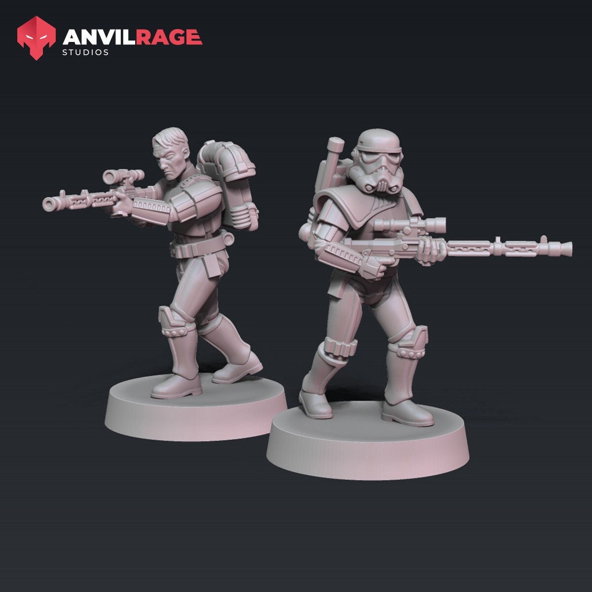 Remnant Stormsoldier Sniper - set of 2 (Sculpted by Anvilrage Studios)