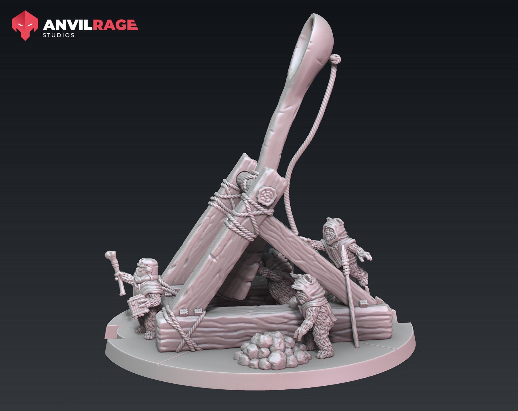 Guerrilla Bears Catapult & Crew (Sculpted by Anvilrage Studios)