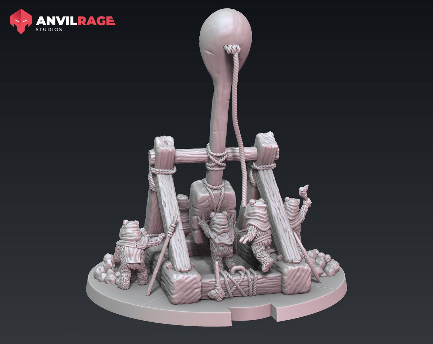 Guerrilla Bears Catapult & Crew (Sculpted by Anvilrage Studios)