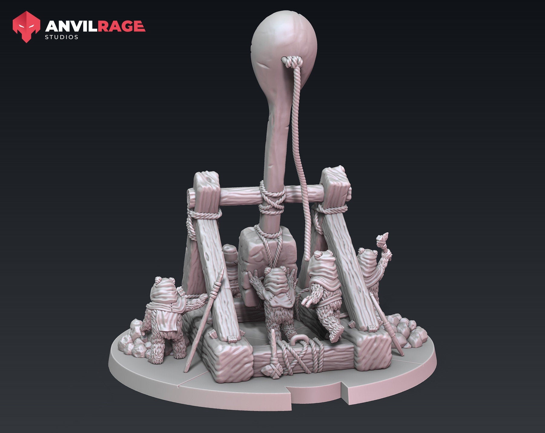 Guerrilla Bears Catapult & Crew (Sculpted by Anvilrage Studios)