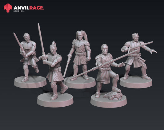 Force Knights - set of 5 (Sculpted by Anvilrage Studios)