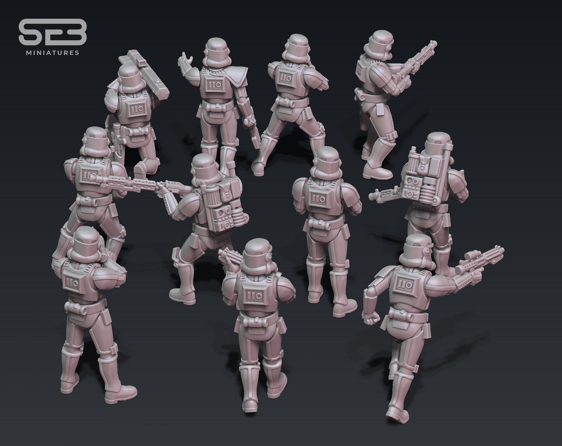Stormsoldiers - set of 10 (Sculpted by Anvilrage Studios)