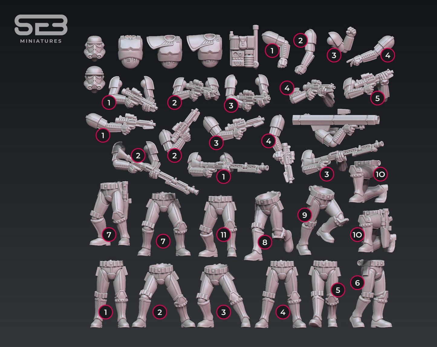 Stormsoldiers - set of 10 (Sculpted by Anvilrage Studios)