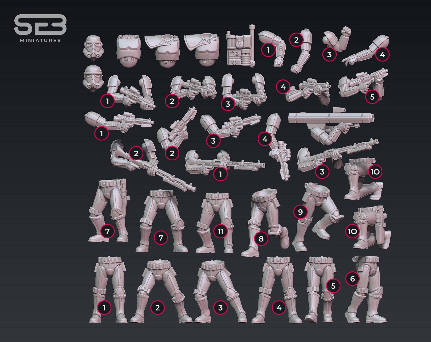 Stormsoldiers - set of 10 (Sculpted by Anvilrage Studios)