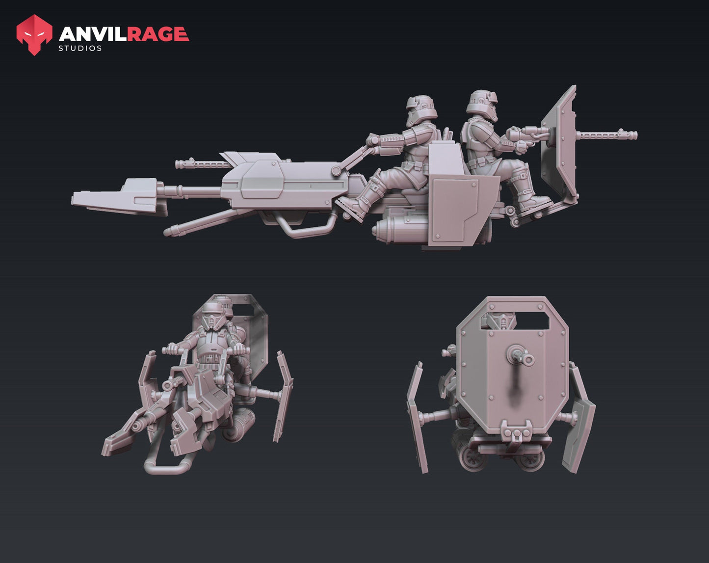 Gunline Heavy Recon Bike (Sculpted by Anvilrage Studios)