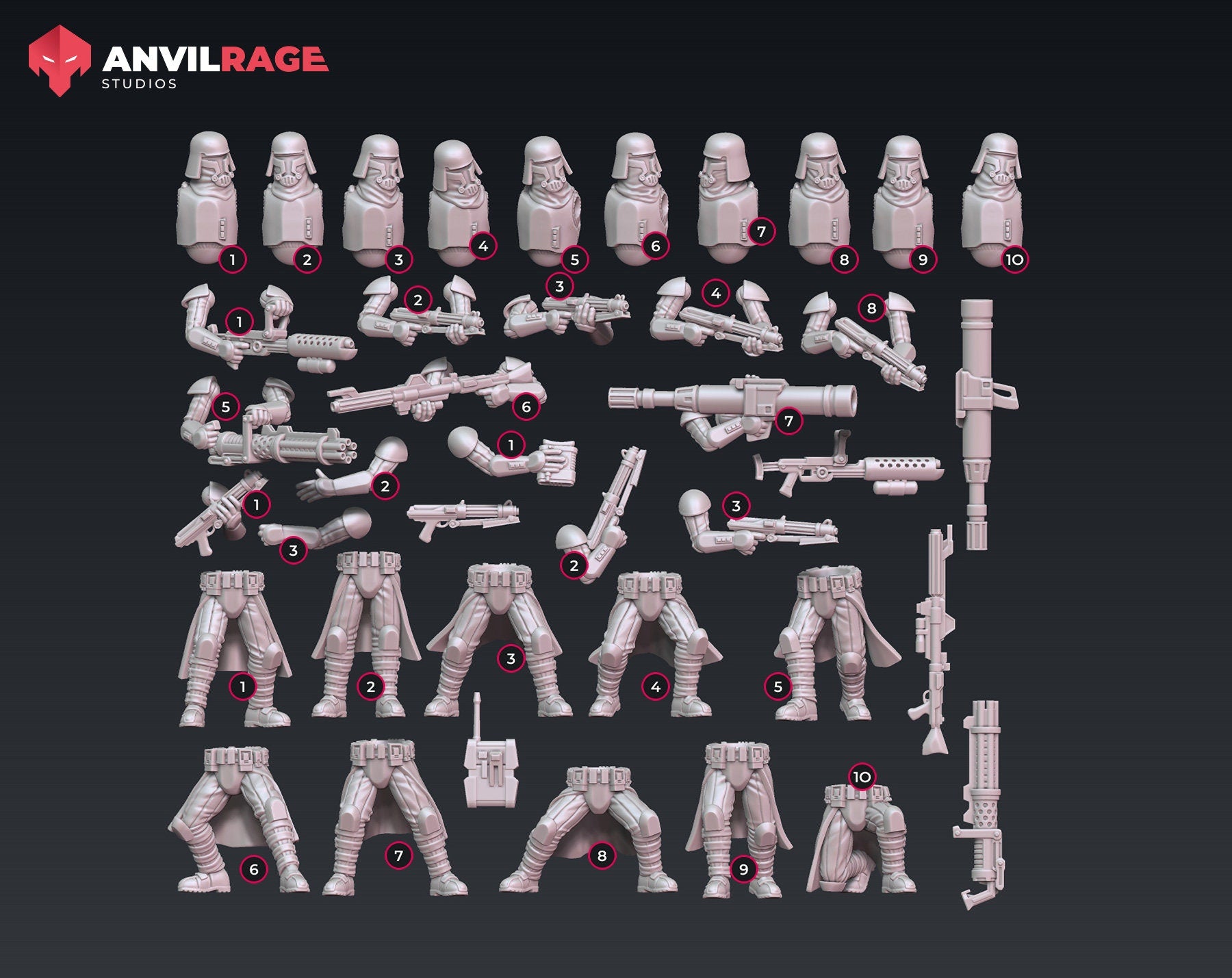 Frost Trooper Kit - set of 10 (Sculpted by Anvilrage Studios)