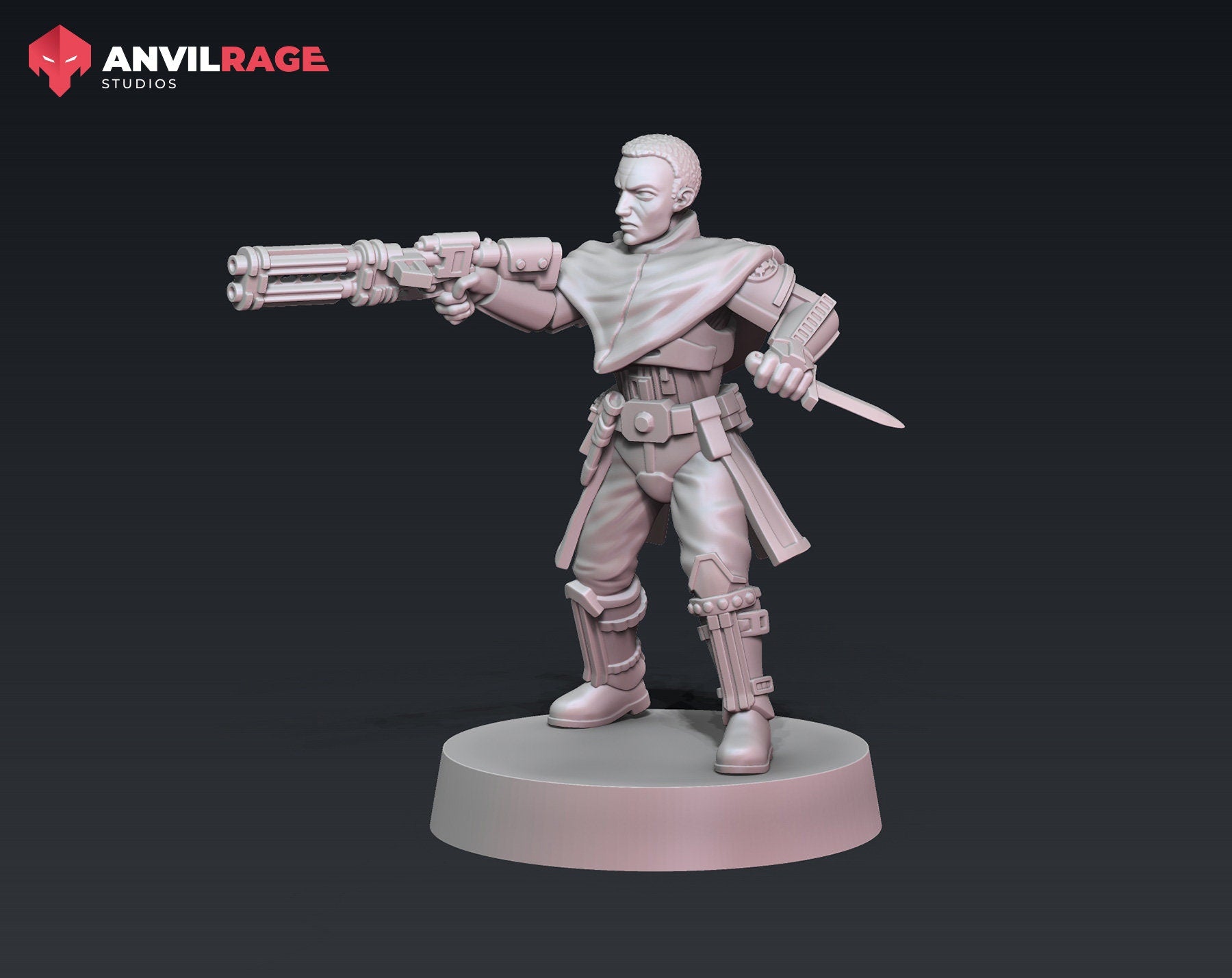 Gunline Female Captain (Sculpted by Anvilrage Studios)