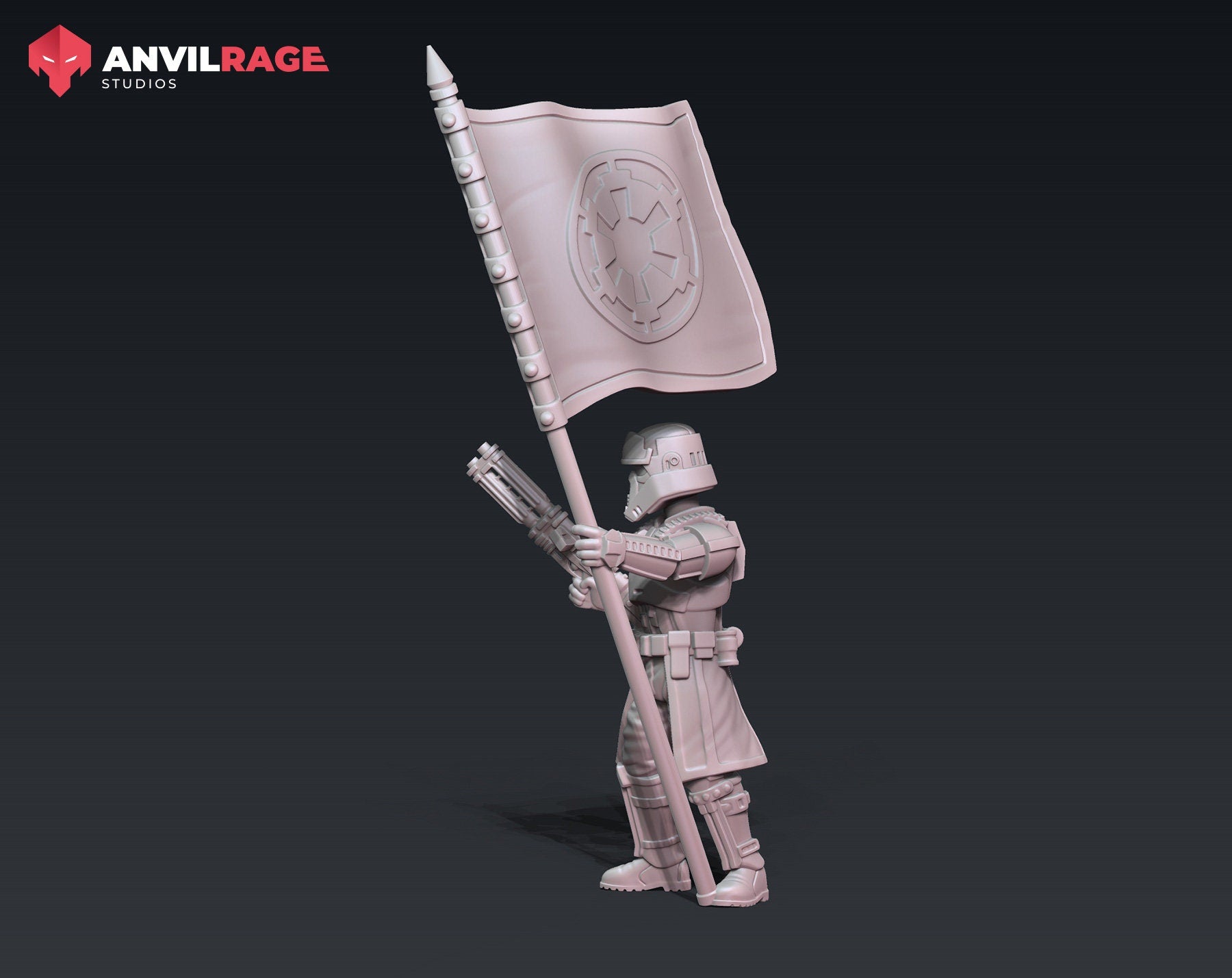 Gunline Banner Bearer (Sculpted by Anvilrage Studios)
