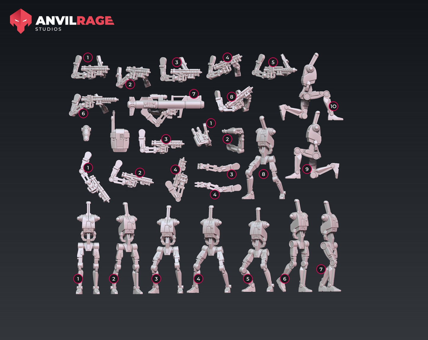 Clankers Kit - set of 10 (Sculpted by Anvilrage Studios)
