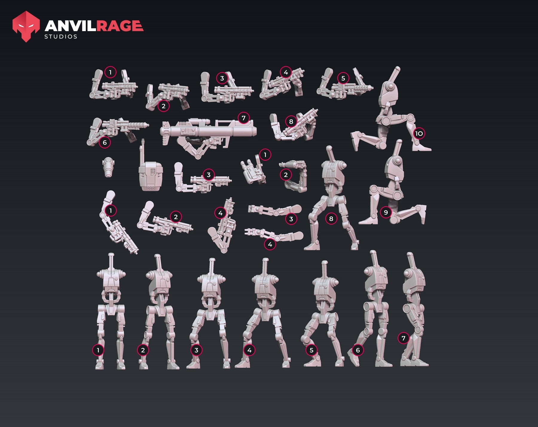 Clankers Kit - set of 10 (Sculpted by Anvilrage Studios)