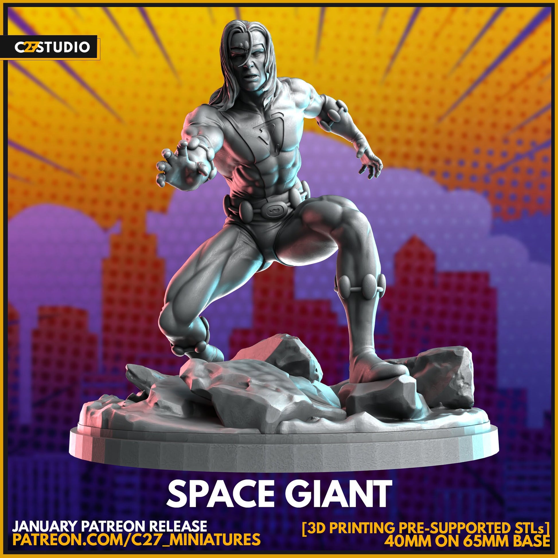 Titan / Space Giant 40mm miniature (sculpted by C27 collectibles) (Crisis Protocol Proxy/Alternative)