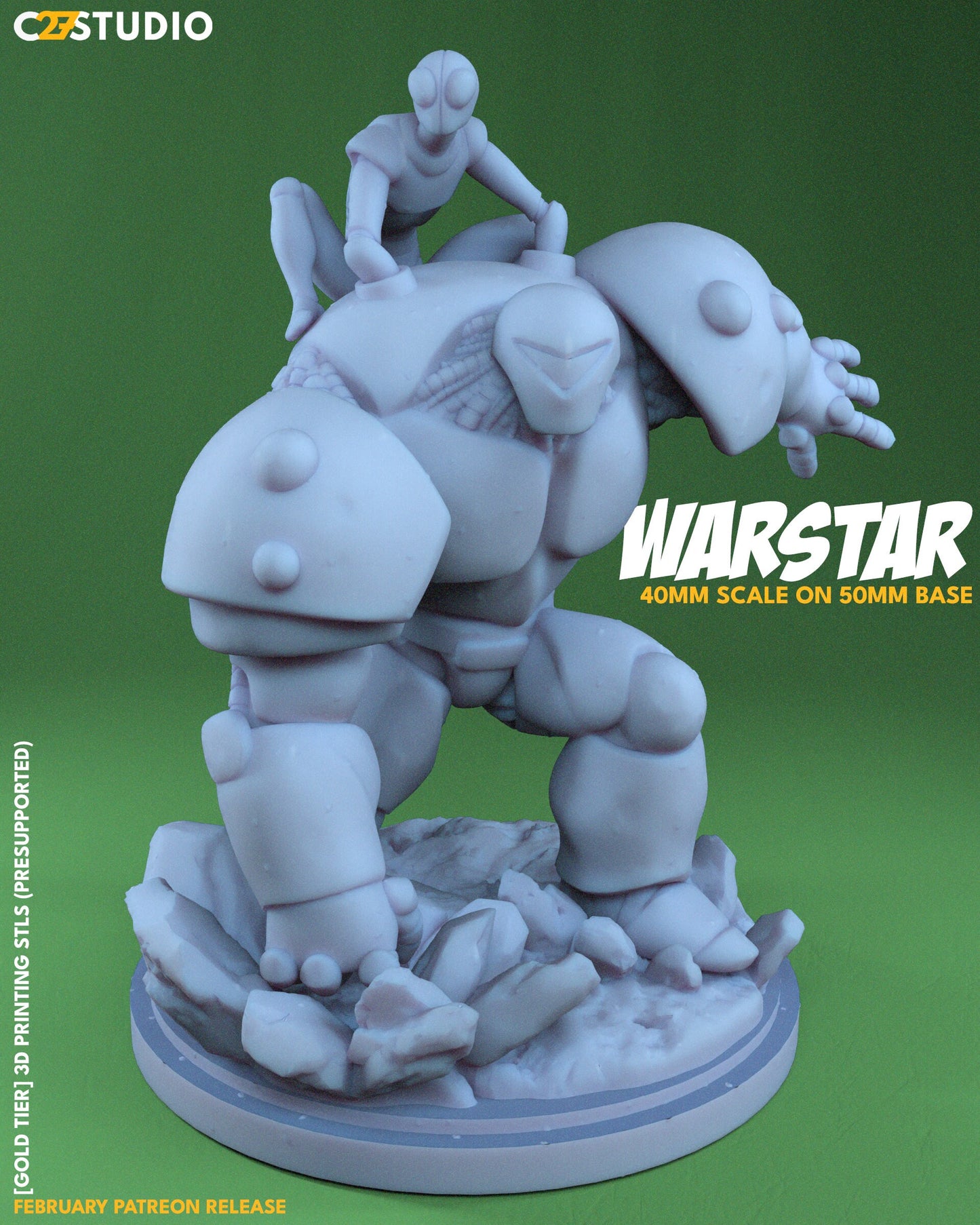 Warstar / Master Blaster 40mm miniature (fan art sculpted by C27 collectibles) (Crisis Protocol Proxy/Alternative)