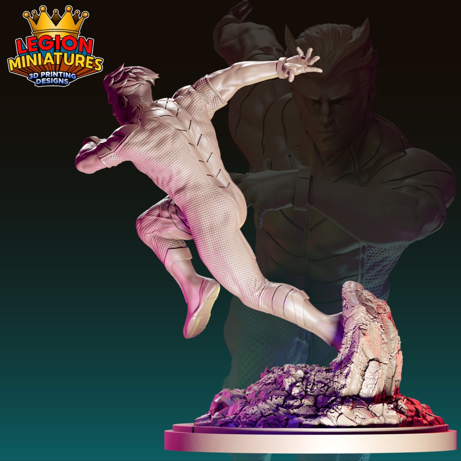 Ultimate Quicksilver Fan Art 40mm Miniature (Sculpted by Legion Miniatures) (Crisis Protocol Proxy/Alternative)