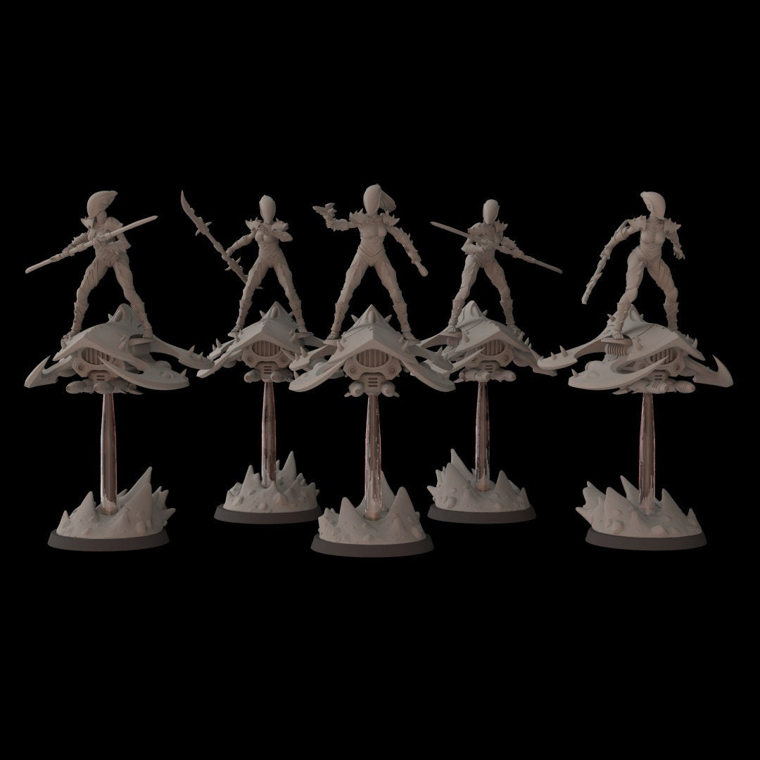 Shadowrunners Dark Sliders - set of 5 (Sculpted by Fantasy Cult Miniatures)