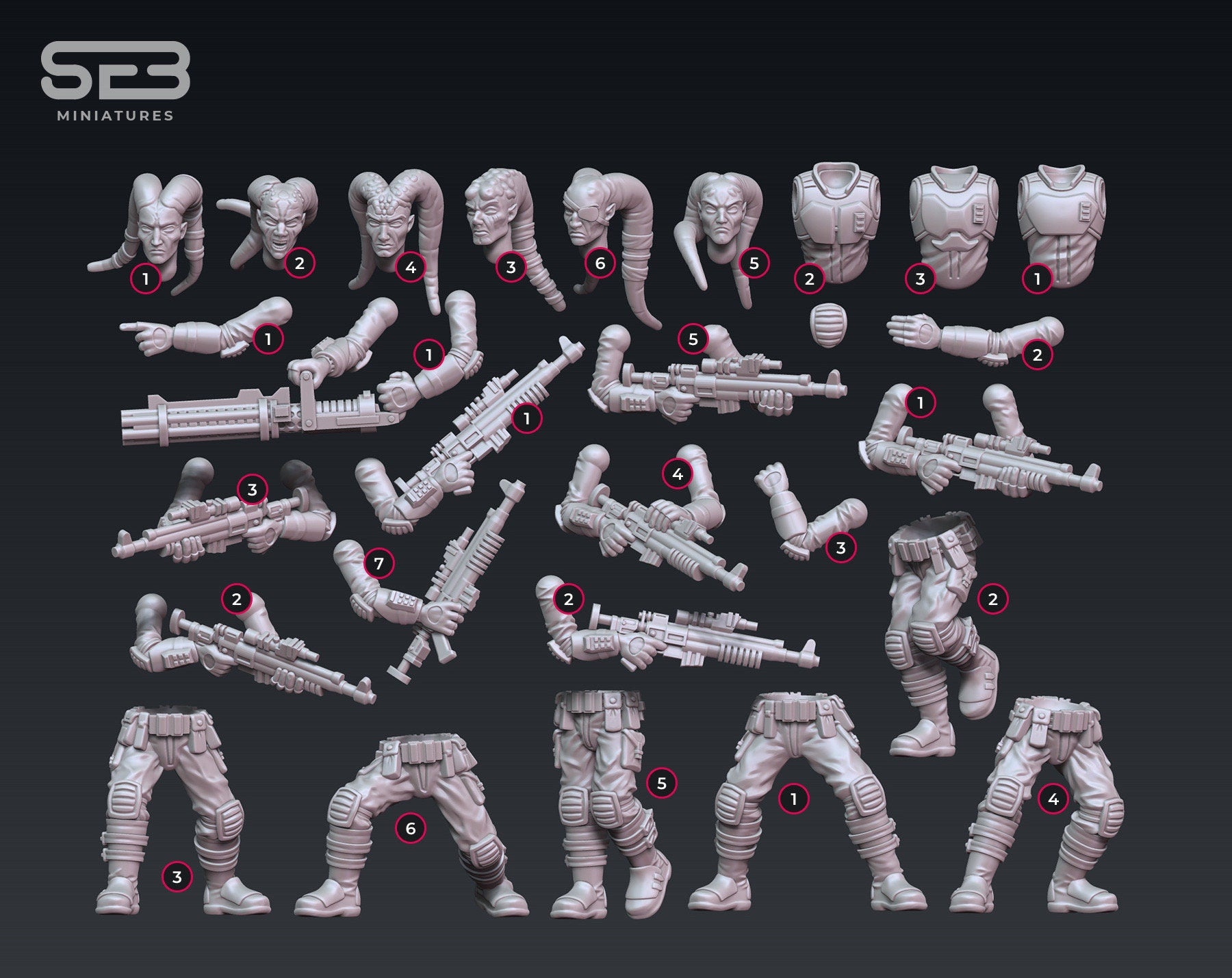 Freedom Fighter Carabiniers - set of 6 (Sculpted by Anvilrage Studios)
