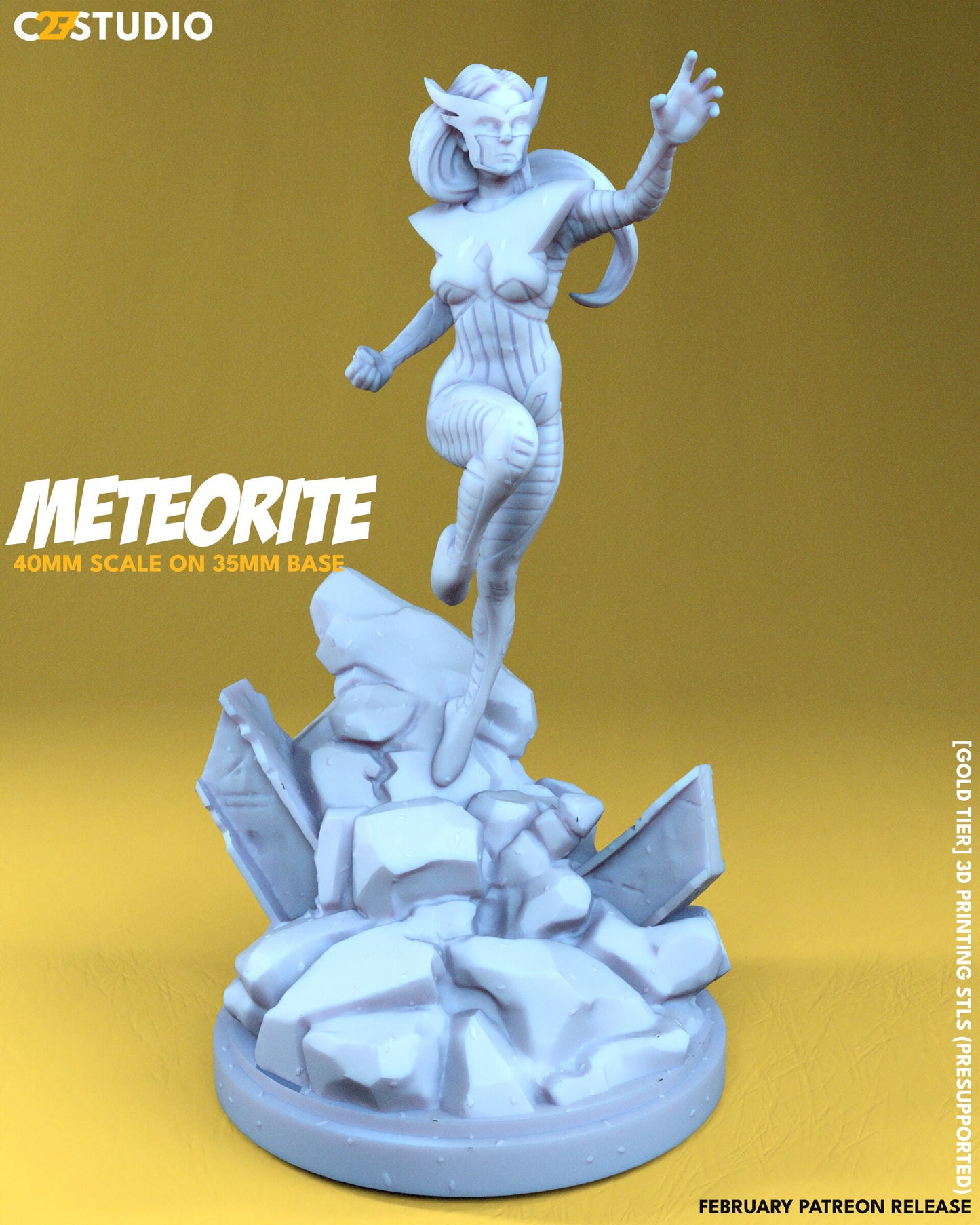 Meteorite / Space Psychologist 40mm miniature (fan art sculpted by C27 collectibles) (Crisis Protocol Proxy/Alternative)