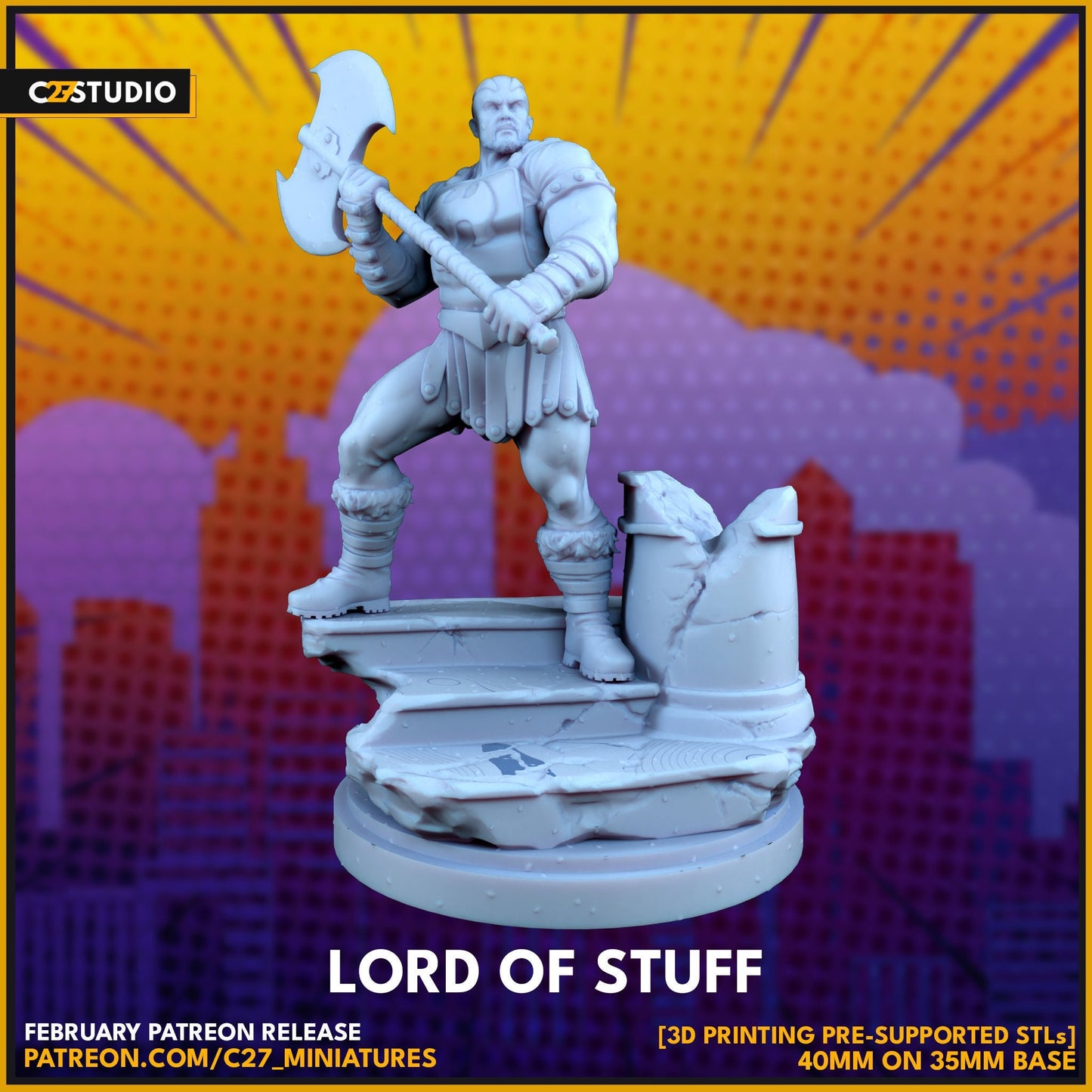 Skurge / Lord of Stuff 40mm miniature (fan art sculpted by C27 collectibles) (Crisis Protocol Proxy/Alternative)