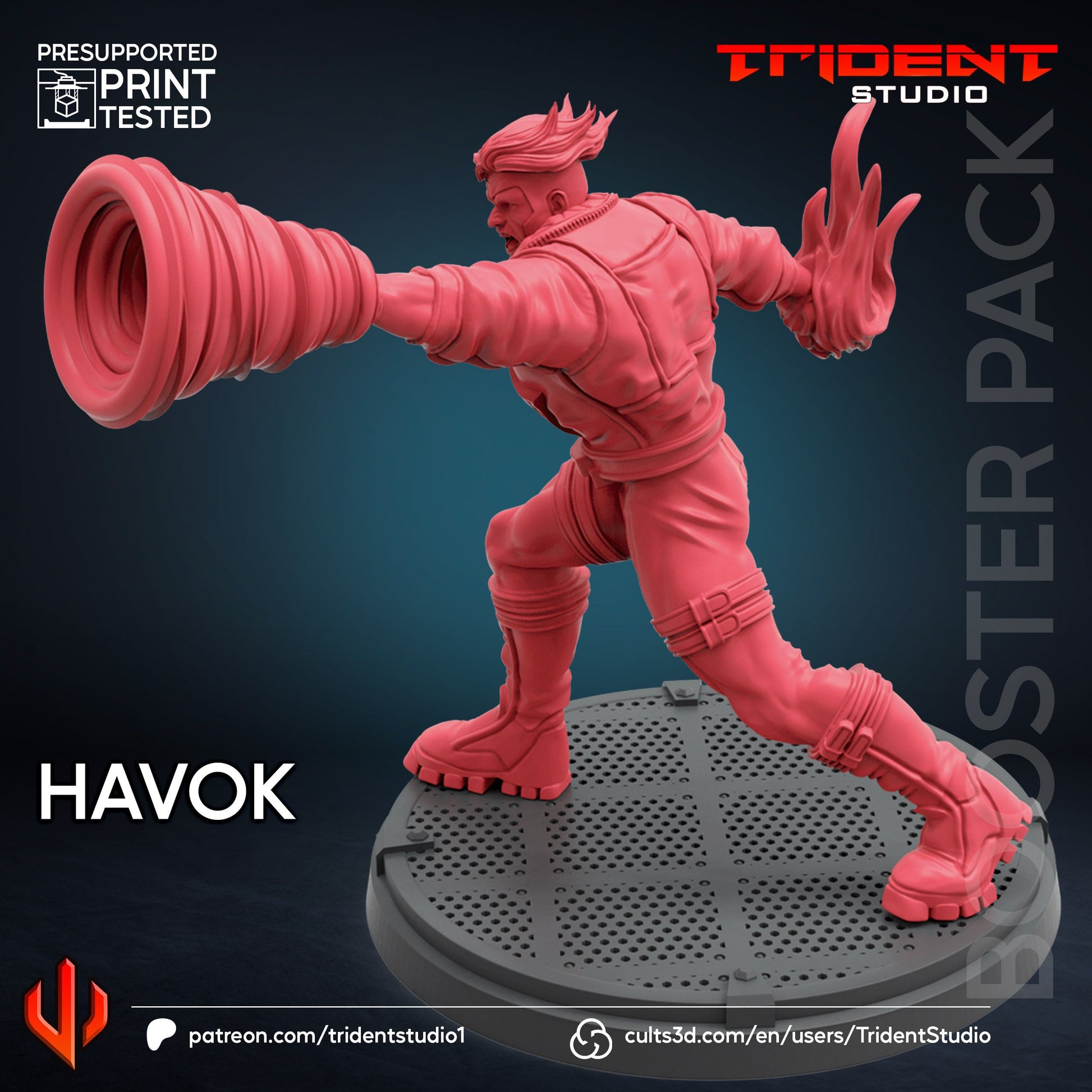 Havok (Fan art sculpted by Trident Studio) (Crisis Protocol Proxy/Alternative)