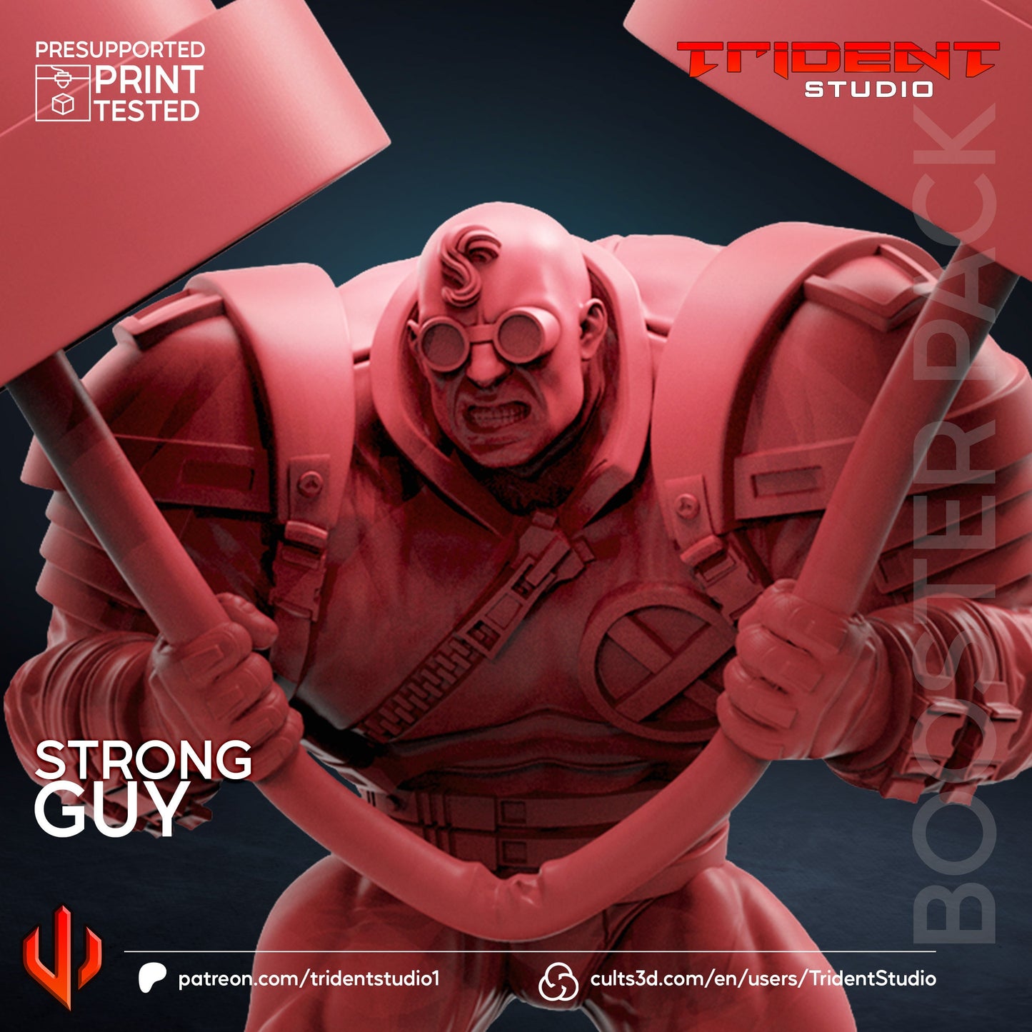 Strong Guy (Fan art sculpted by Trident Studio) (Crisis Protocol Proxy/Alternative)