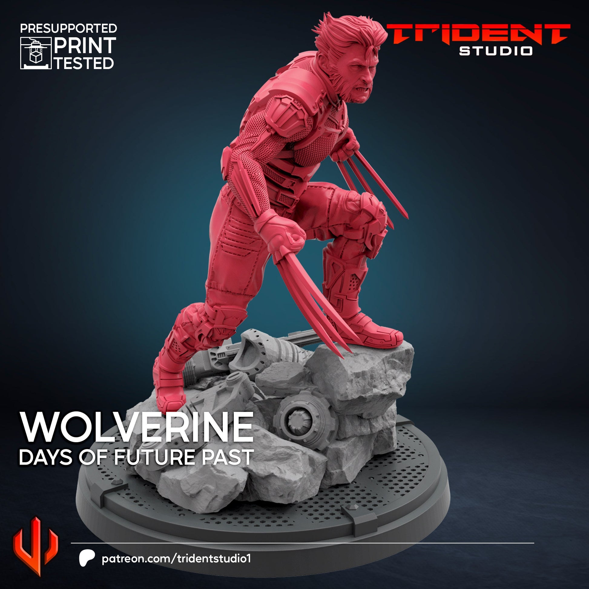 Wolverine - Future Past (Fan art sculpted by Trident Studio) (Crisis Protocol Proxy/Alternative)