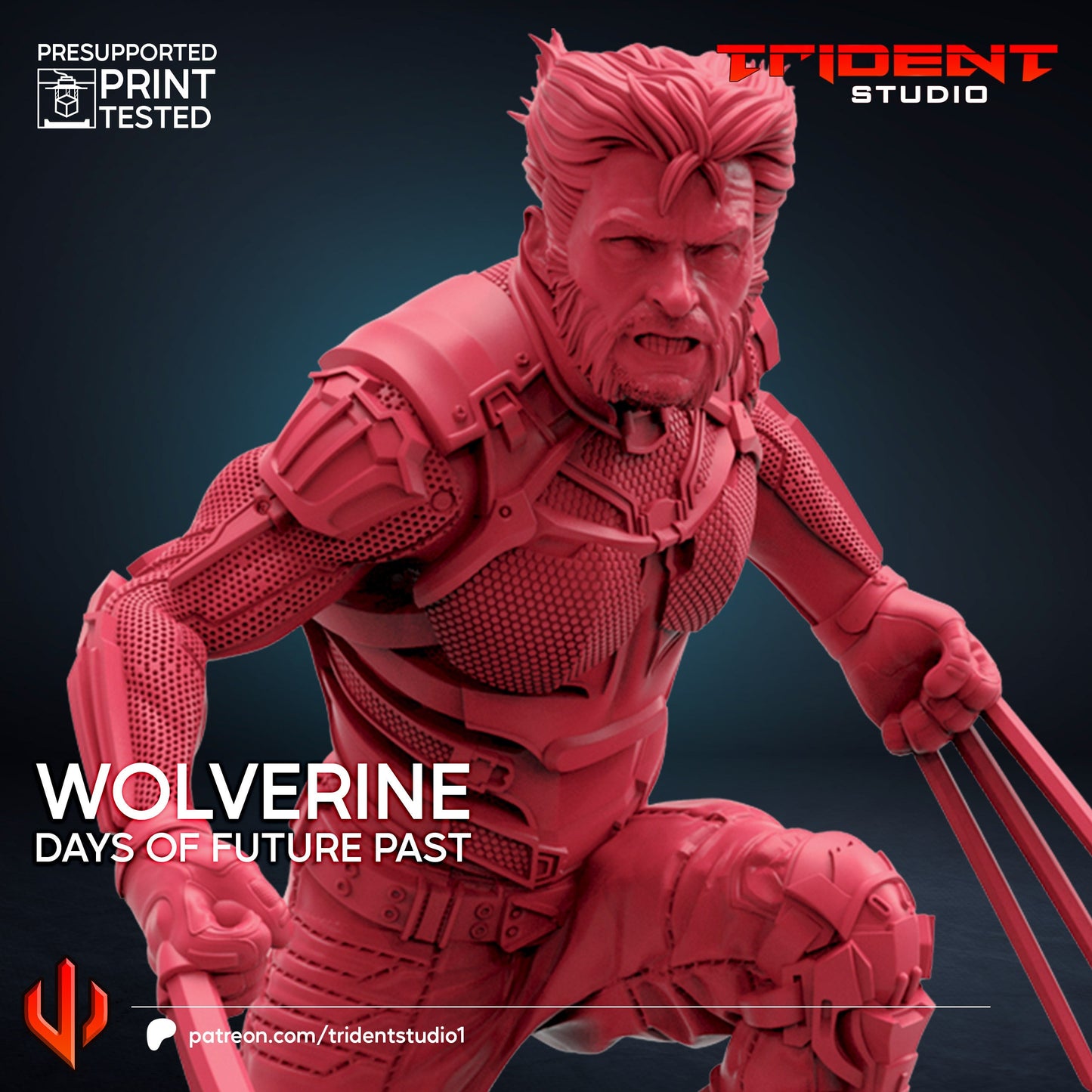 Wolverine - Future Past (Fan art sculpted by Trident Studio) (Crisis Protocol Proxy/Alternative)