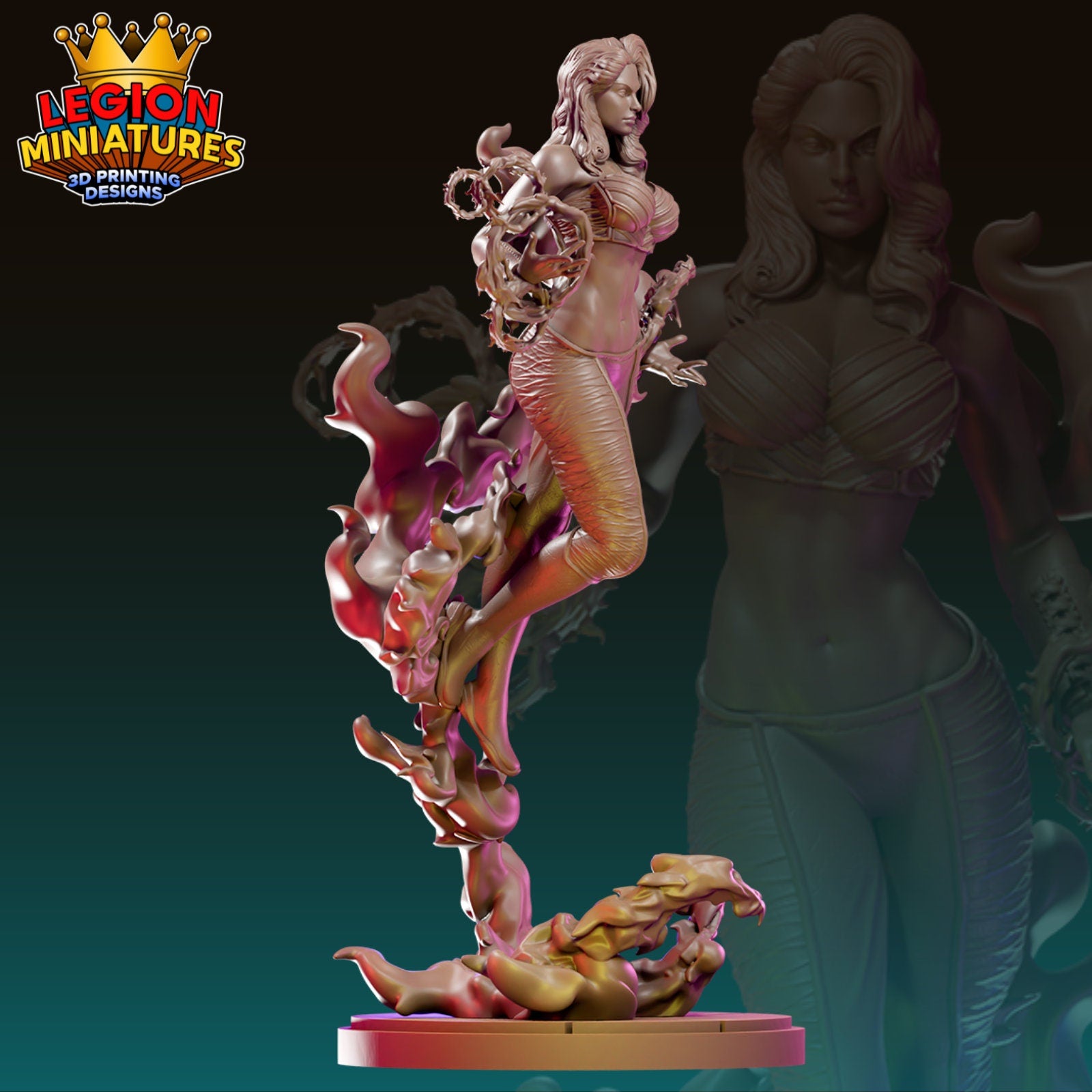 Ultimate Scarlet Witch Fan Art 40mm Miniature (Sculpted by Legion Miniatures) (Crisis Protocol Proxy/Alternative)