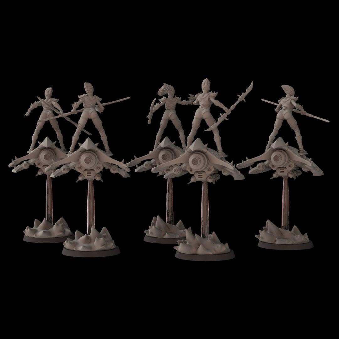 Shadowrunners Dark Sliders - set of 5 (Sculpted by Fantasy Cult Miniatures)