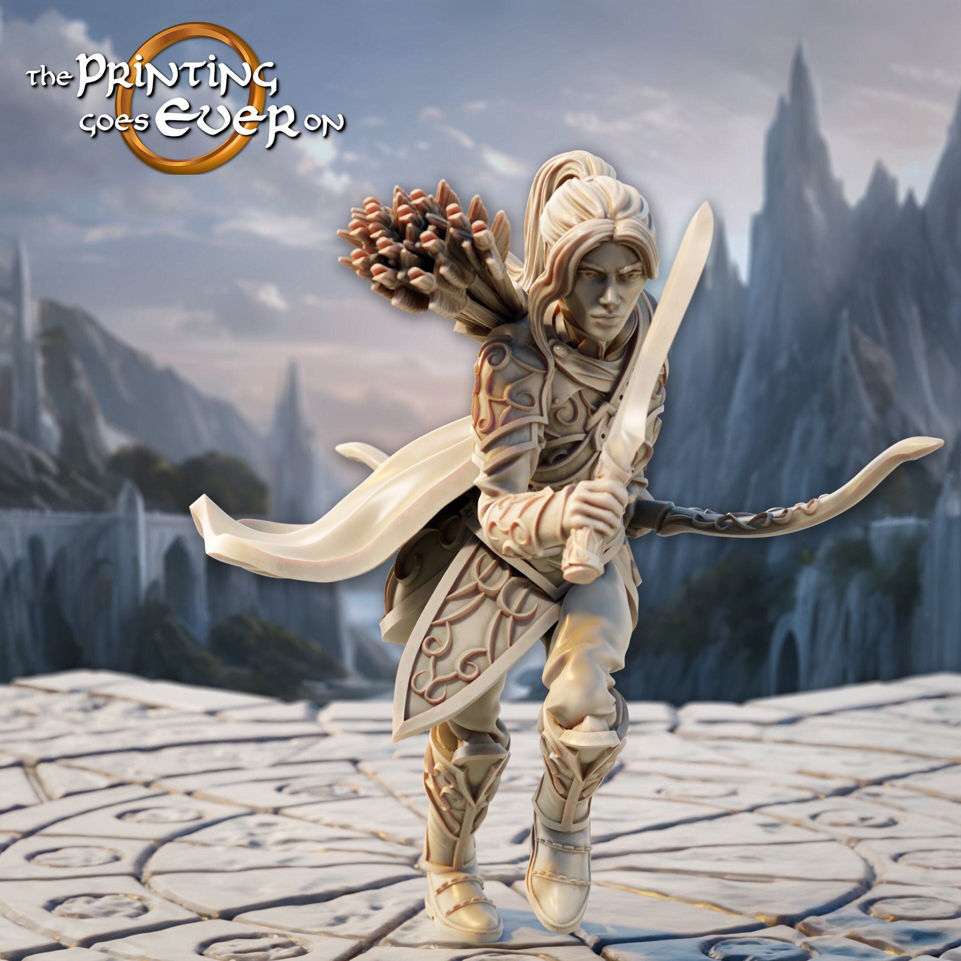 Elven Coastal Ranger C (sculpted by Print Goes Ever On)