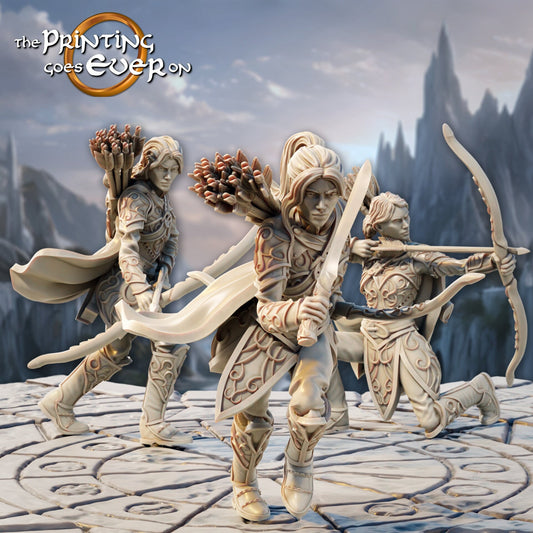 Elven Coastal Rangers - Set of 3 (sculpted by Print Goes Ever On)