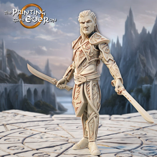 Elven Duelist B (sculpted by Print Goes Ever On)