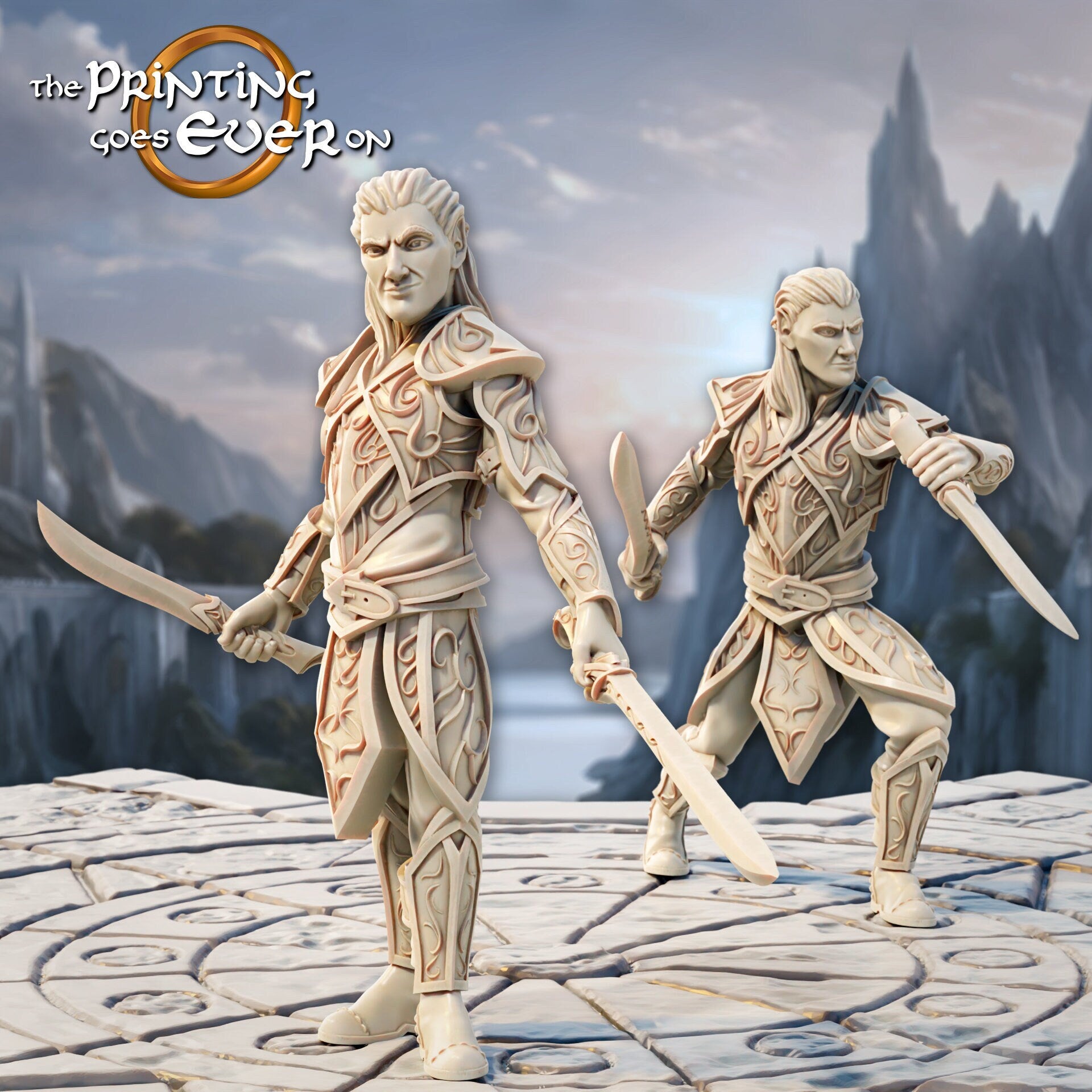 Elven Duelist - Set of 2 (sculpted by Print Goes Ever On)