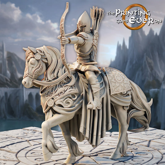 Elven Mounted Archer B (sculpted by Print Goes Ever On)