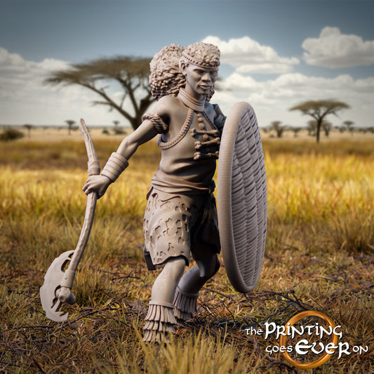 Tribal Warrior D (sculpted by Print Goes Ever On)