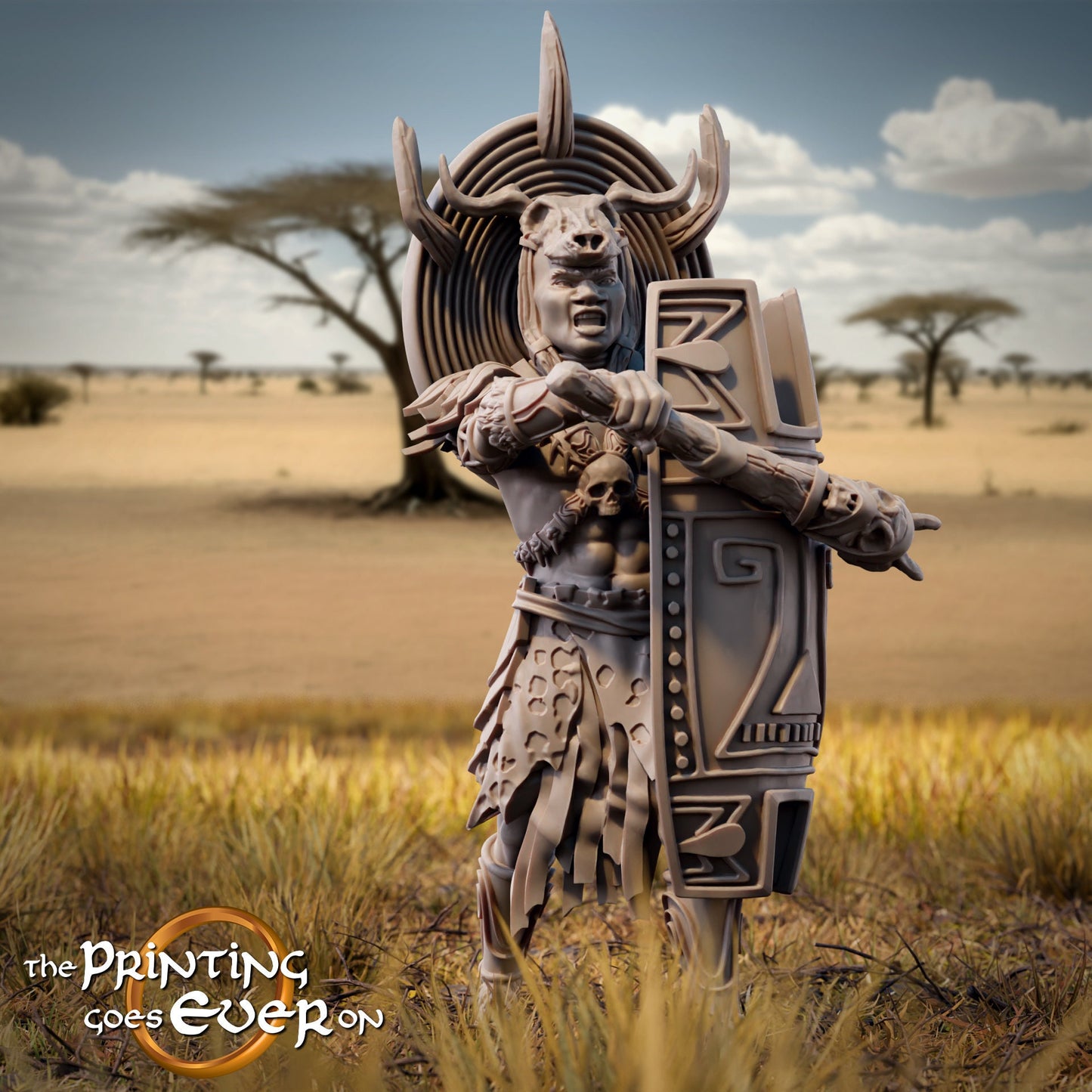 Tribal Warleader (sculpted by Print Goes Ever On)