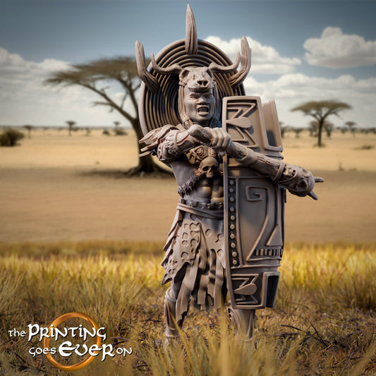 Tribal Warleader (sculpted by Print Goes Ever On)