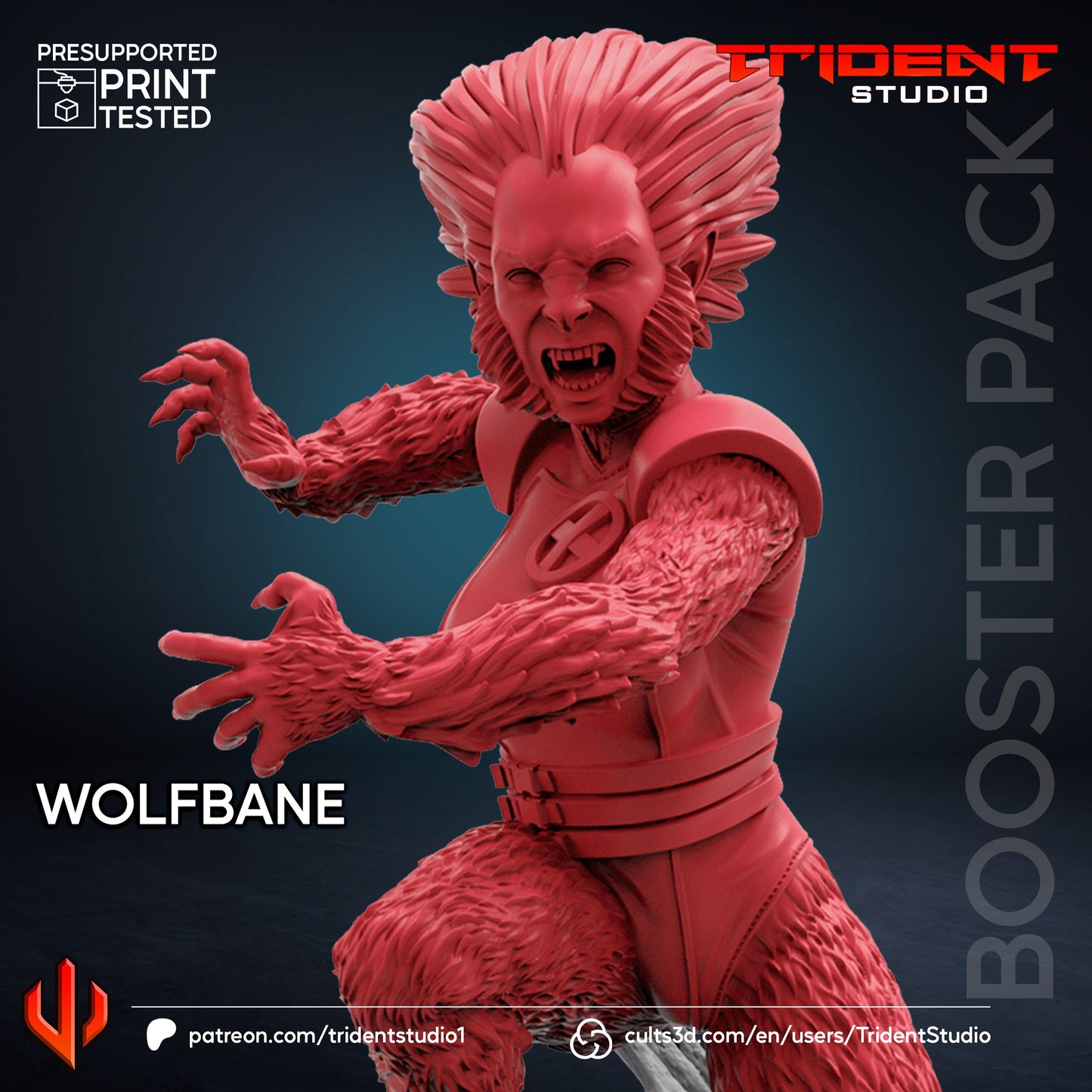 Wolfsbane - Future Past (Fan art sculpted by Trident Studio) (Crisis Protocol Proxy/Alternative)