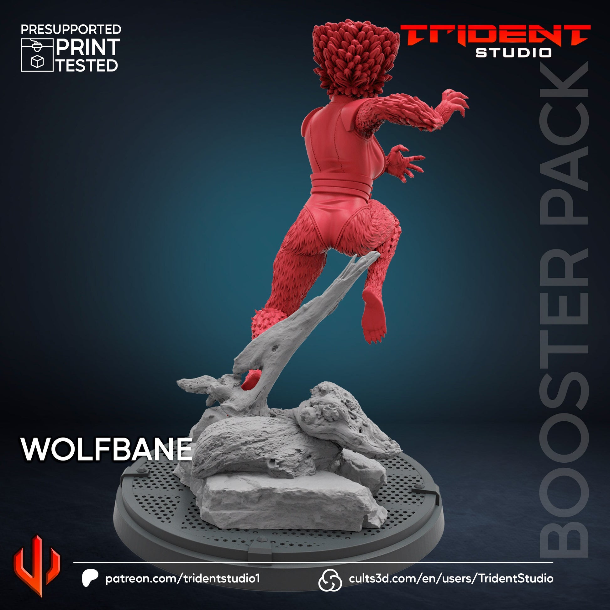 Wolfsbane - Future Past (Fan art sculpted by Trident Studio) (Crisis Protocol Proxy/Alternative)