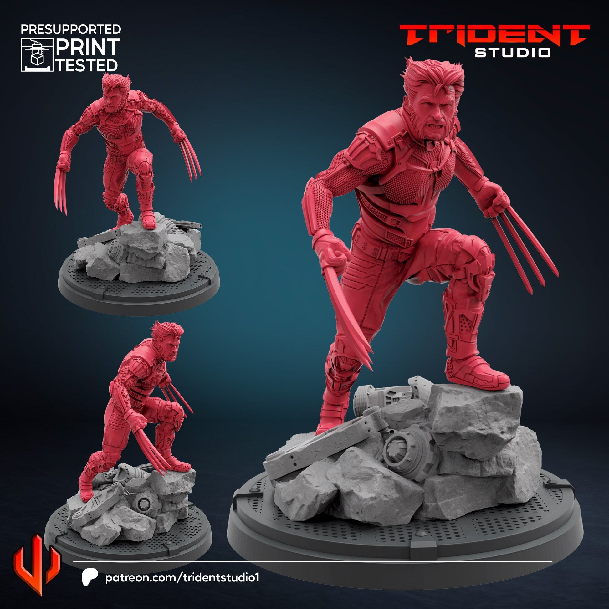 Wolverine - Future Past (Fan art sculpted by Trident Studio) (Crisis Protocol Proxy/Alternative)