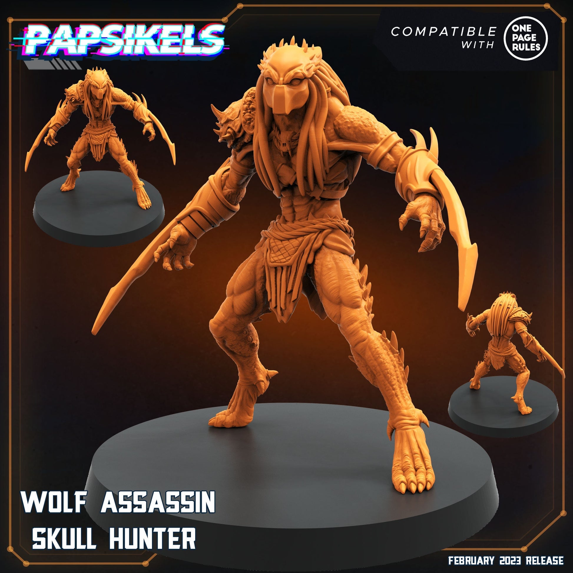 Wolf Assassin Skull Hunter (sculpted by Papsikels)