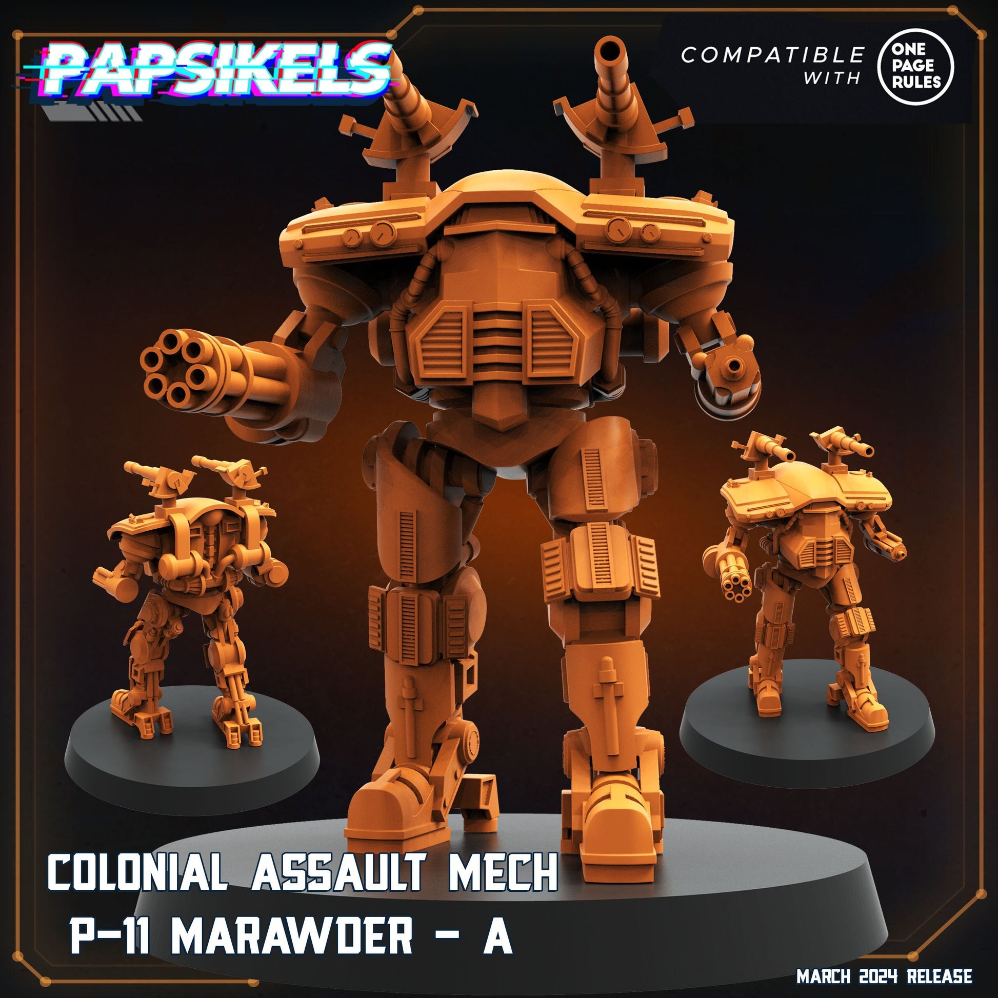 Colonial Assault Mech P-11 Marawder - A (sculpted by Papsikels)