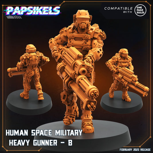 Human Space Military Heavy Gunner - B (sculpted by Papsikels)