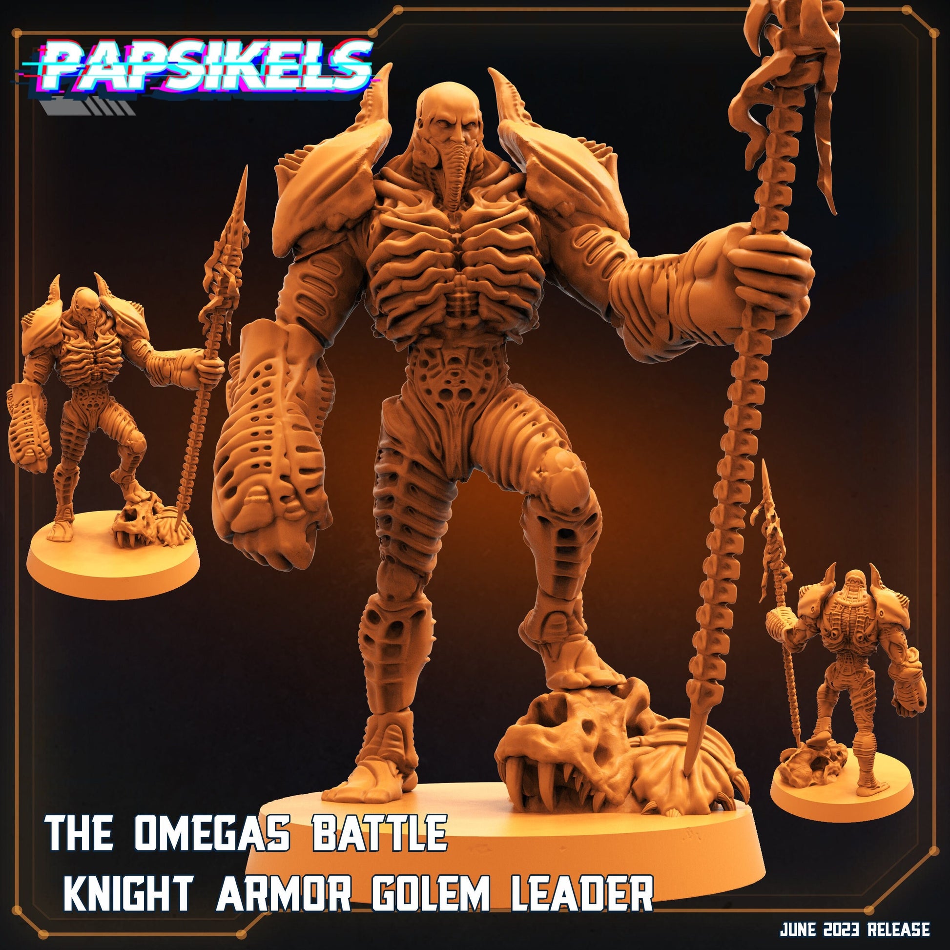 The Omega Battle Knight Armour Golem Leader (sculpted by Papsikels)