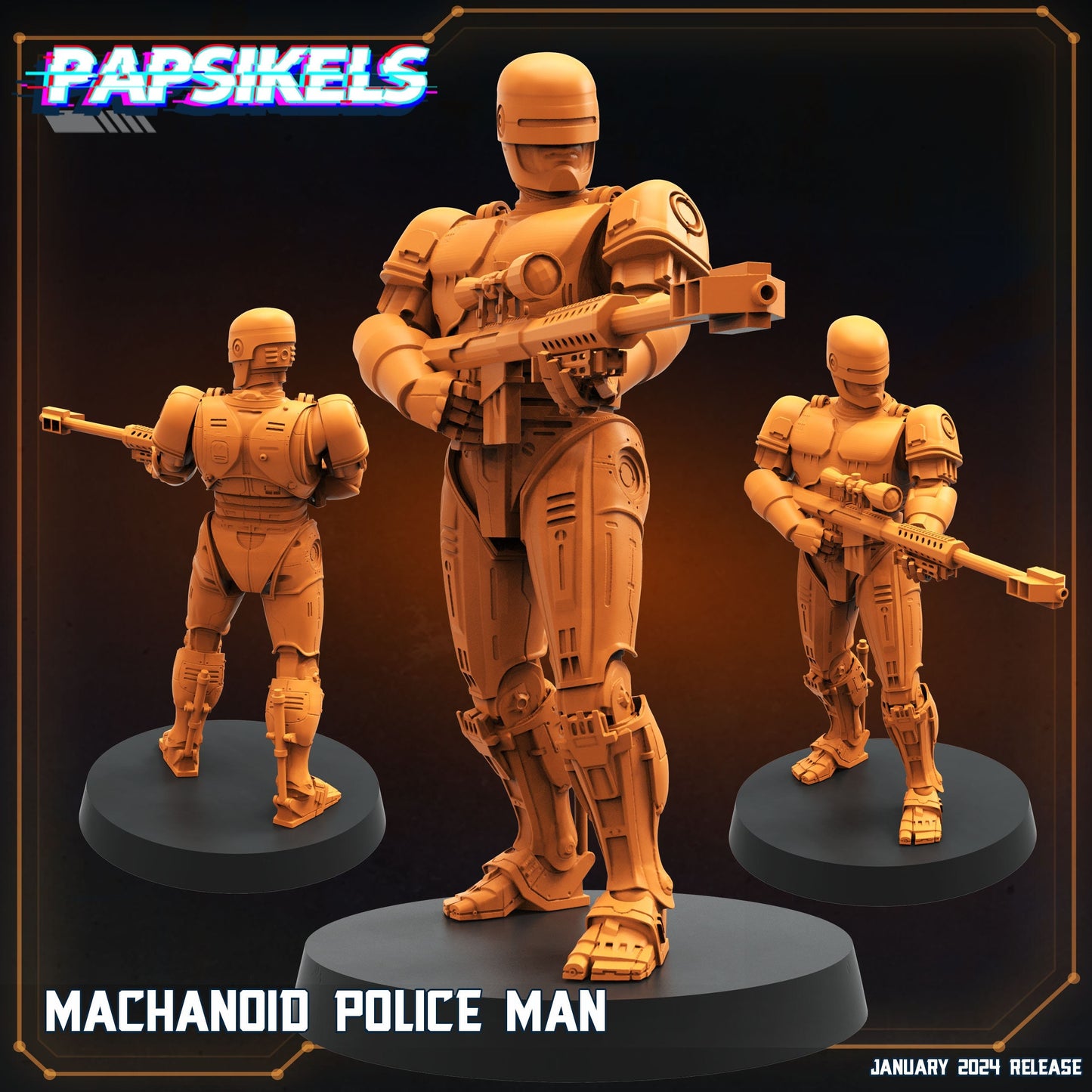 Mechanoid Police Man (sculpted by Papsikels)