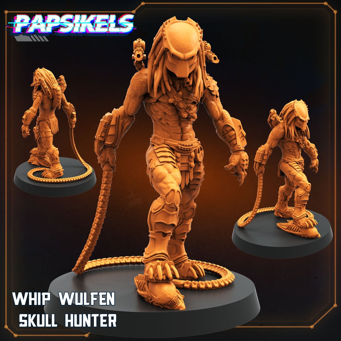 Whip Wulfen Skull Hunter - Predator Fan Art (sculpted by Papsikels)