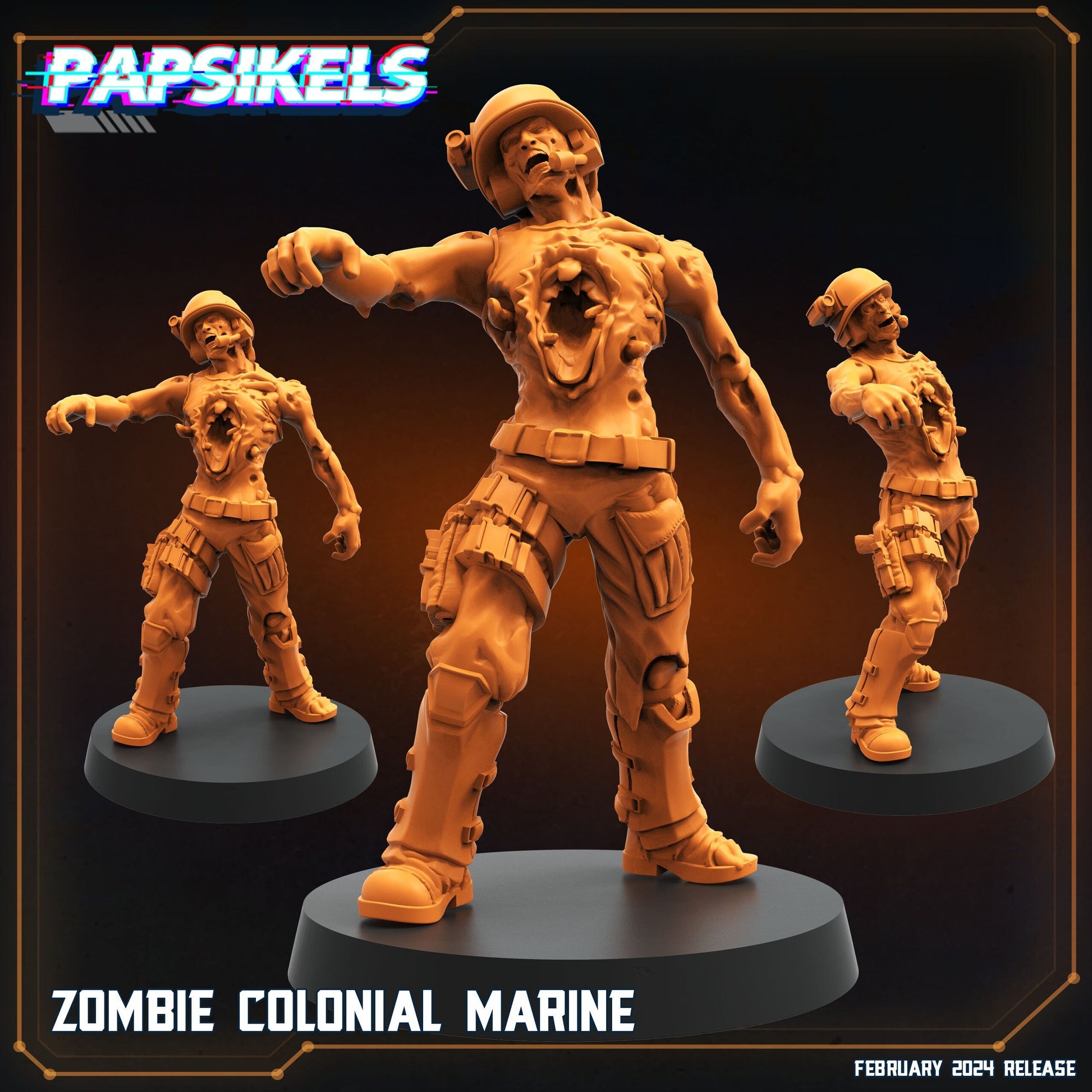 Zombie Colonial Marine (sculpted by Papsikels)