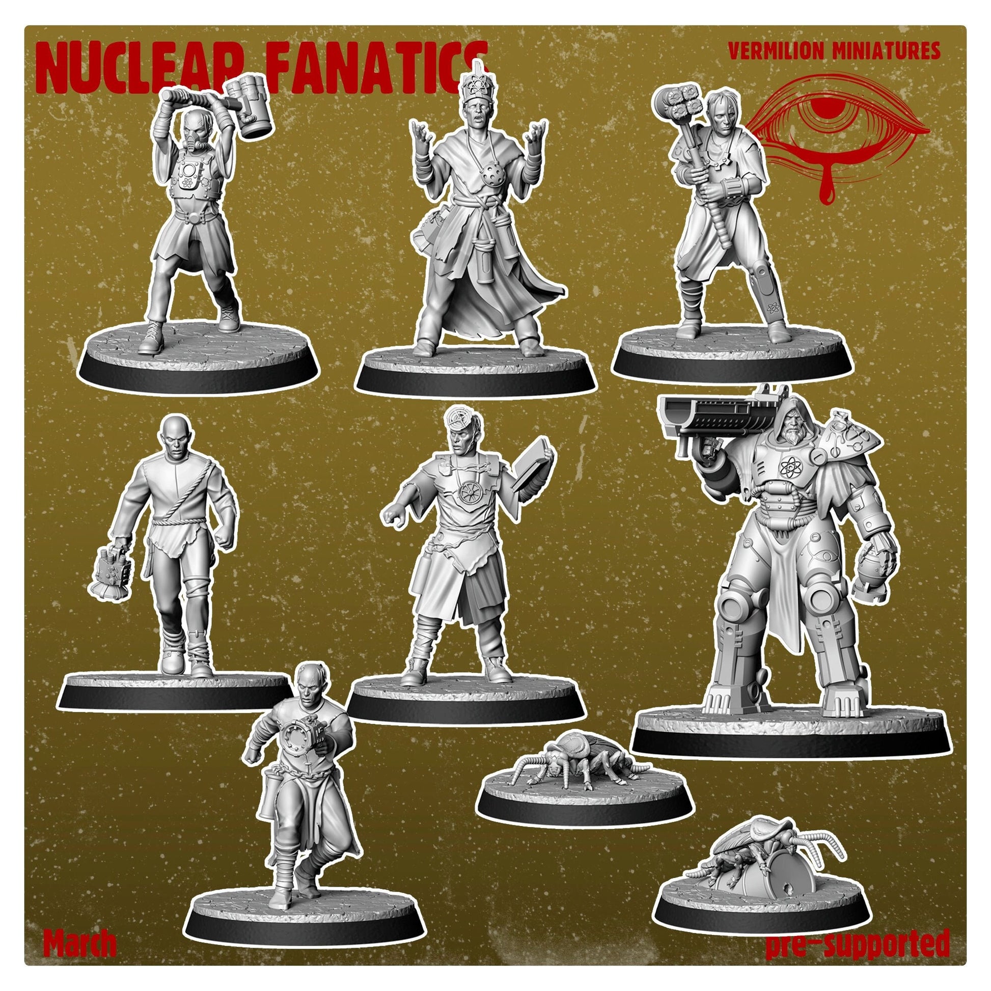 Nuclear Fanatics Warband (Sculpted by Vermillion Miniatures)