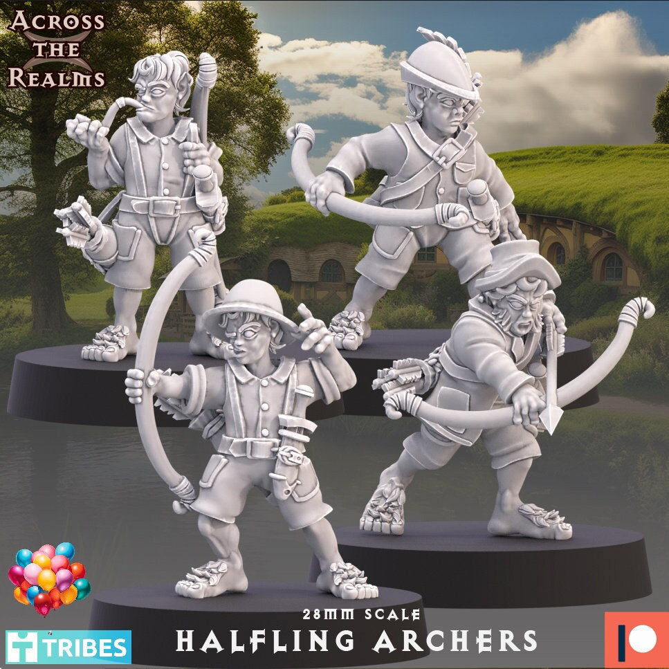 Halfling Archers (4 models) - (sculpted by Across the Realms)